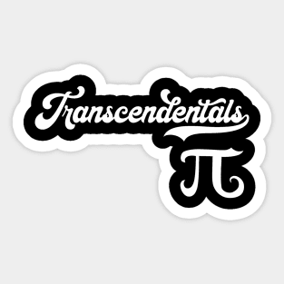 Team Transcendentals - Retro Mathlete Sporty Pi Sticker